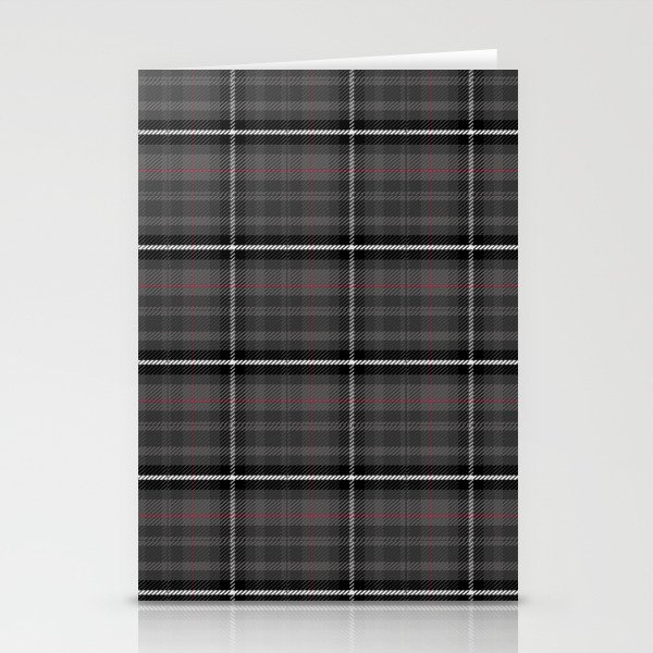 Grey tartan  Stationery Cards