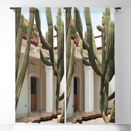 Mexico Photography - Cactuses Surrounding A Small House Blackout Curtain