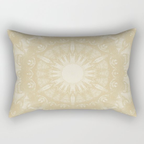 Peaceful kaleidoscope in beige Rectangular Pillow