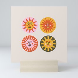 Sunny Faces Mini Art Print