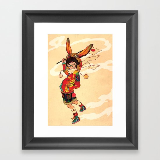 The land of the rising zine Framed Art Print
