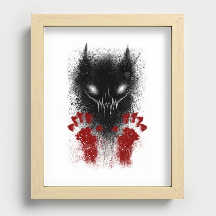 Bloody Hands Recessed Framed Print