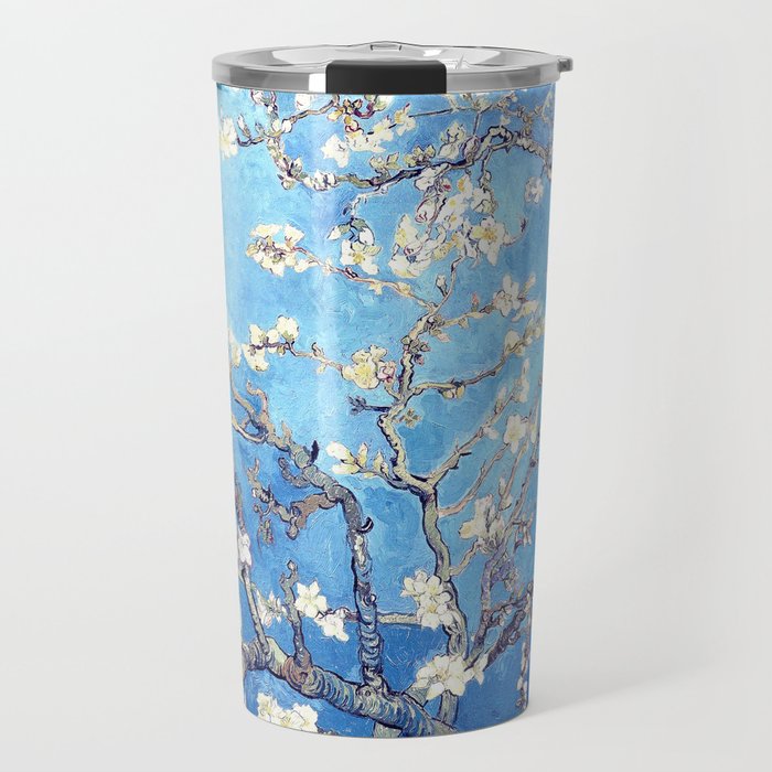 Vincent Van Gogh Almond Blossoms. Sky Blue Travel Mug