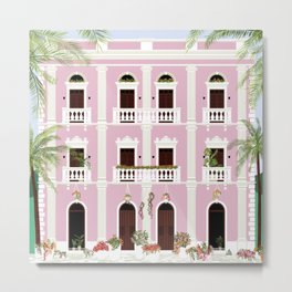 Puerto Rico Pink House Metal Print