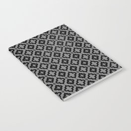 Grey and Black Ornamental Arabic Pattern Notebook