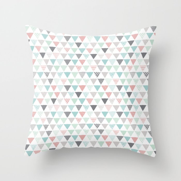 Geometric Pastel Triangle Scandinavian Style Aztec Print Throw