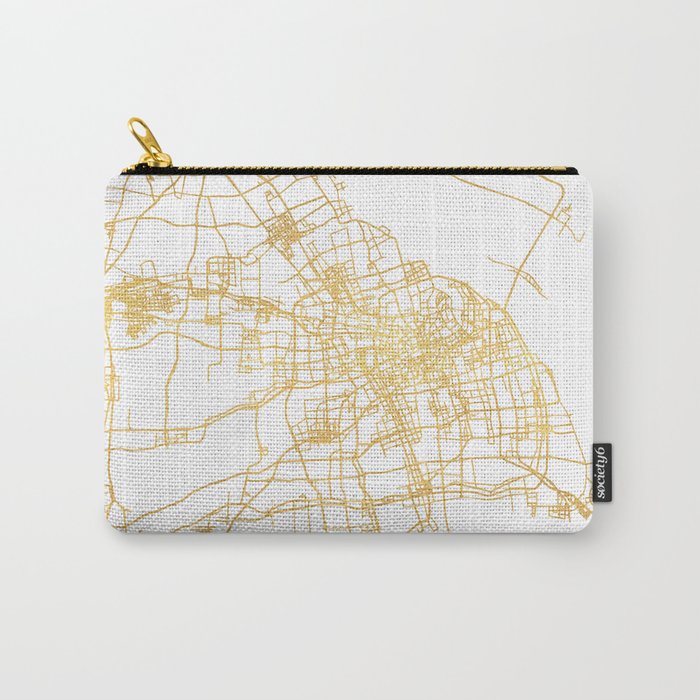 SHANGHAI CHINA CITY STREET MAP ART Carry-All Pouch