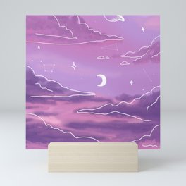 Purple Sunset View Mini Art Print