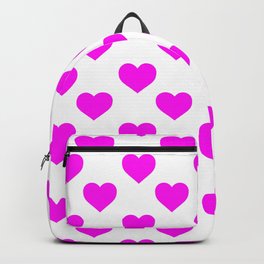 Hearts (Magenta & White Pattern) Backpack