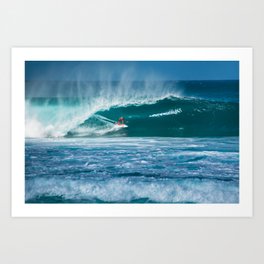 Surfing Hawaii Art Print