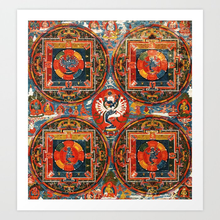 Buddhist Mandala Hevarja Tantra Art Print