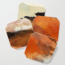landscape in fall abstract art Coaster
