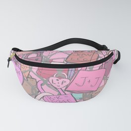 Love Locks Fence in Rose Champagne Fanny Pack