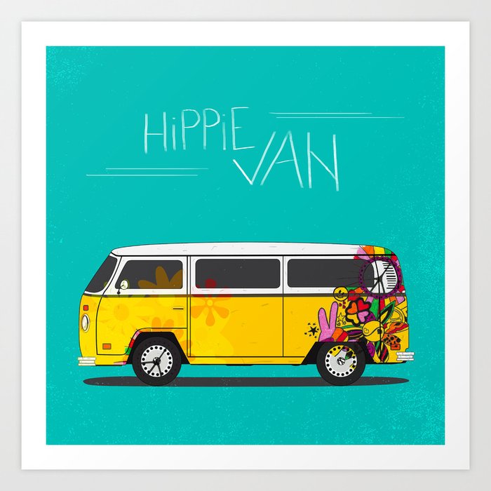 hippie van art