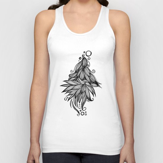 Ornate tangle wave form Unisex Tank Top