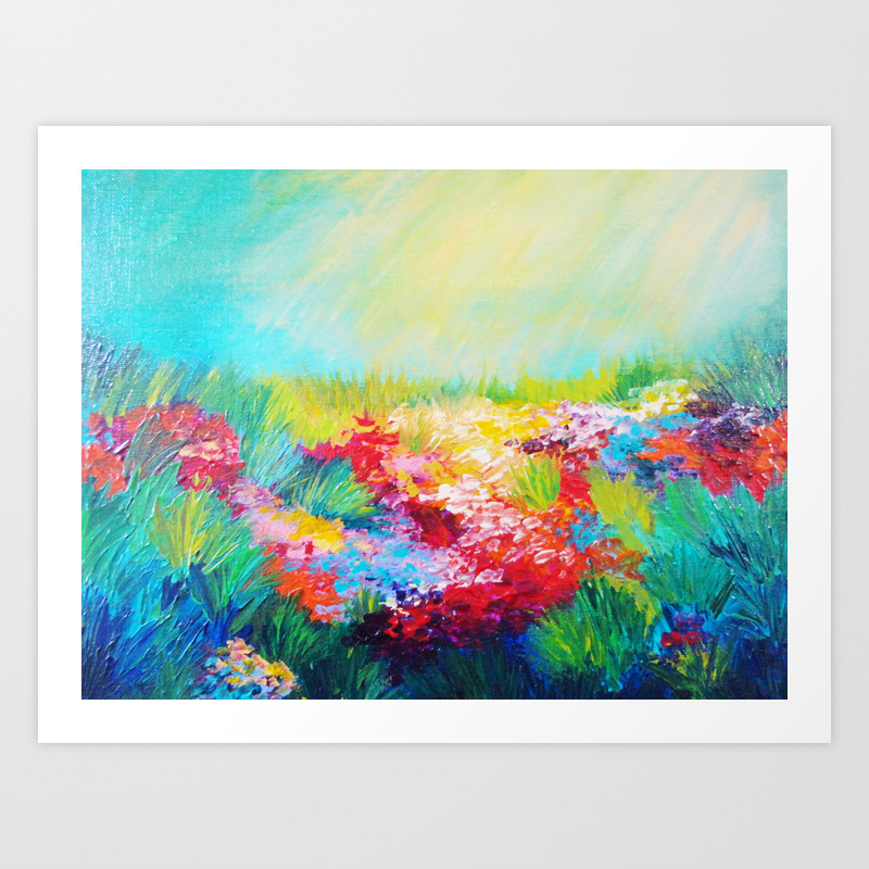 Etherial Days Stunning Floral Landscape Nature Wildflower Field