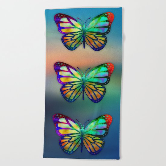 Vivid Butterfly Beach Towel