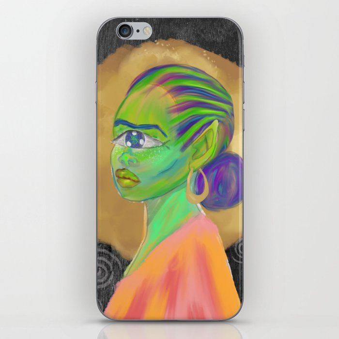 One Eyed Green Female Alien  iPhone Skin