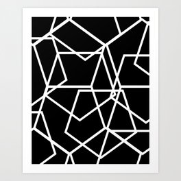 Mixed Signals Art Print | Abstract, Black and White, Graphic Design, Pattern 
