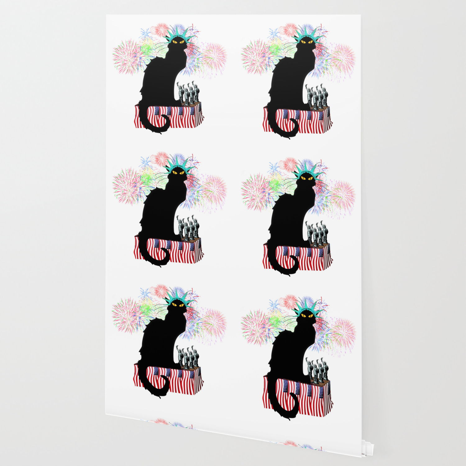 Lady Liberty Patriotic Le Chat Noir Wallpaper By Gx9designs