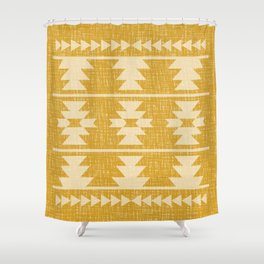 Southwestern Pattern 136 Yellow Shower Curtain