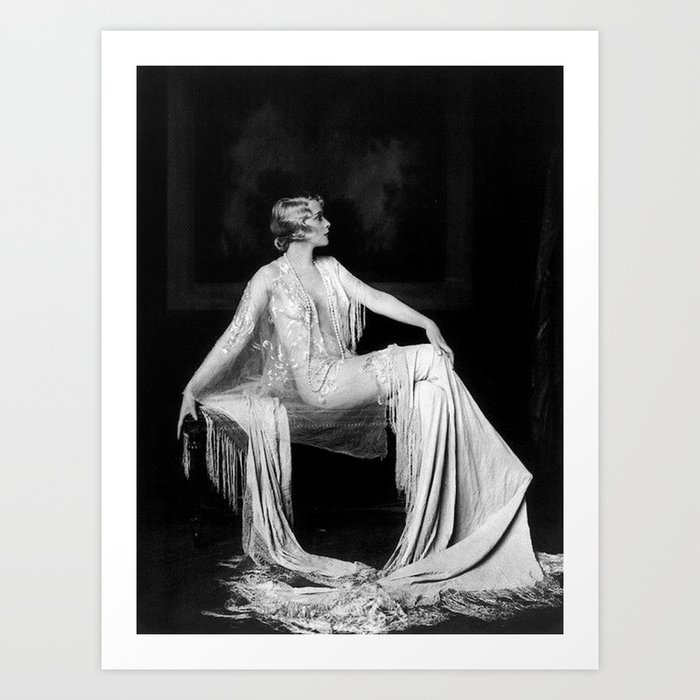Muriel Finlay, Ziegfeld Follies Jazz Age black and white photograph Art Print