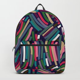 Like Thread Backpack | Art, Pink, Lines, Colors, Stripes, Pattern, Vector, Canvas, Illustration, Painting 