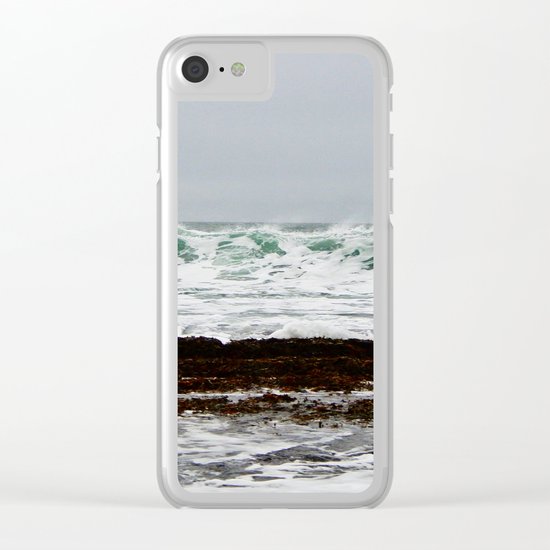 Green Wave Breaking Clear iPhone Case