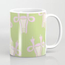 My body my choice - Roe v Wade FY Uterus design for women's rights pink green Coffee Mug