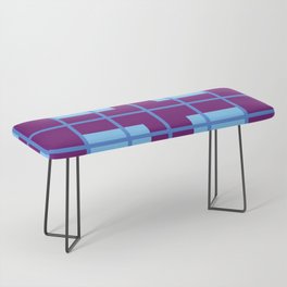 Blue and purple tartan Bench