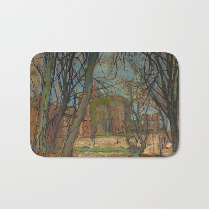 Spring Sun (Lentezon), Castle Ruin, Brederode, Piet Mondrian, oil on masonite, late 1909–early 1910 Bath Mat
