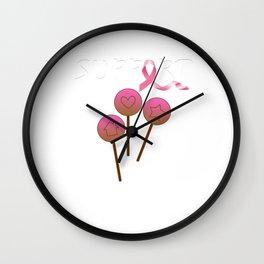 Dalgona Breast Cancer Support Squad Awareness Ribbon Wall Clock
