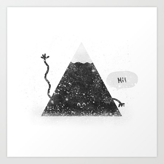 Happy Mountain Art Print