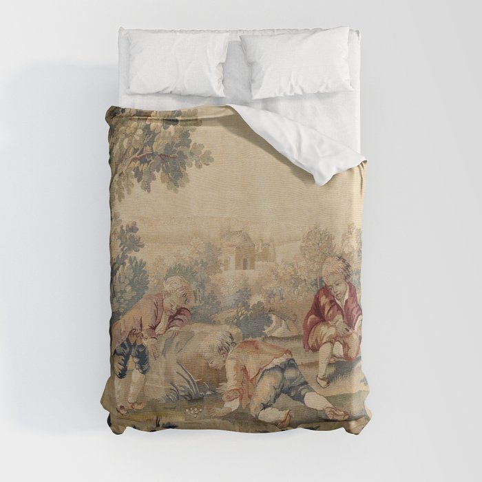 Aubusson  Antique French Tapestry Print Duvet Cover