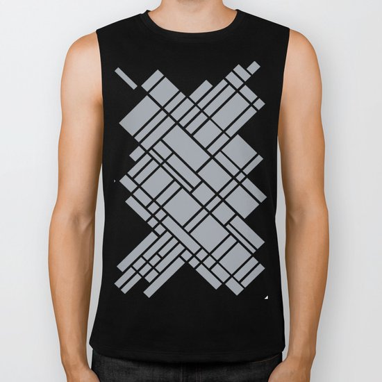 Map Outline Grey 45 Biker Tank