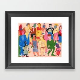 Party People Pink Framed Art Print