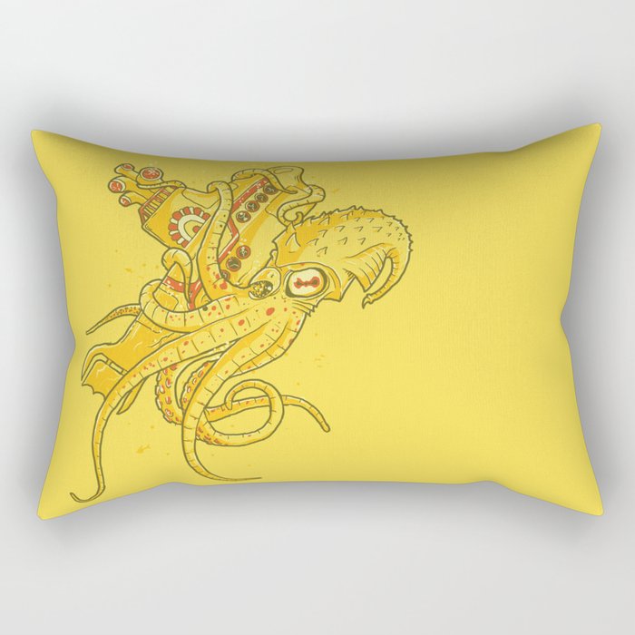 the Yellow Kracken Rectangular Pillow