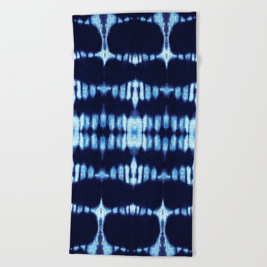 Tie-Dye Boho Knit Beach Towel