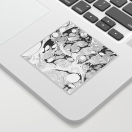 Science, Abstract, White & Black Sticker