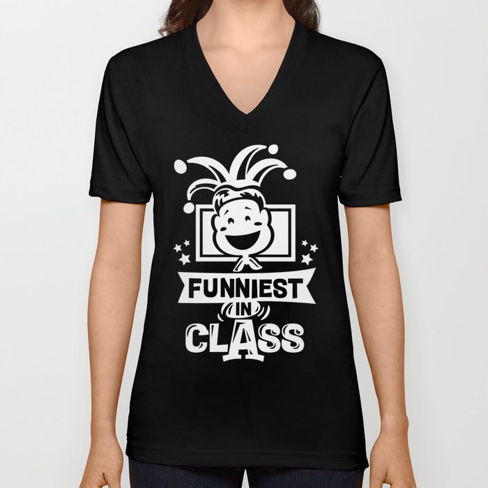 Funniest In Class Kids Children Saying V Neck T Shirt