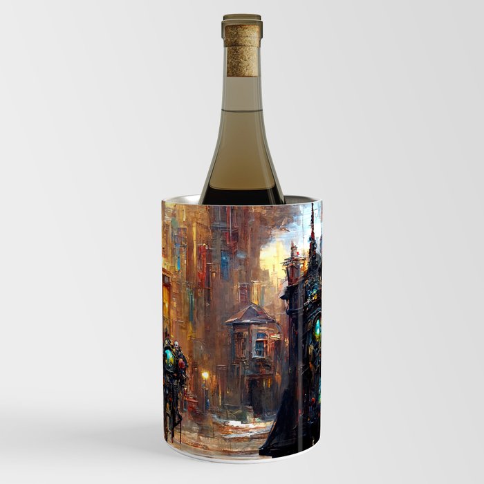 Victorian Steampunk City Wine Chiller