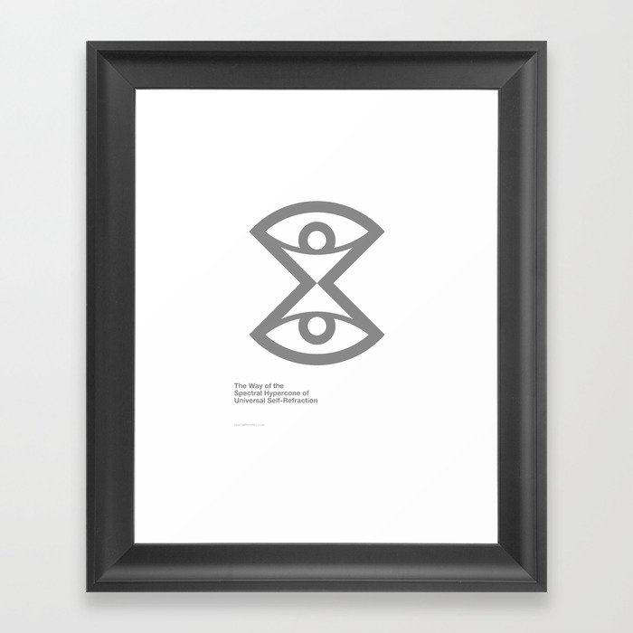 The Spectral Hypercone Symbol Framed Art Print