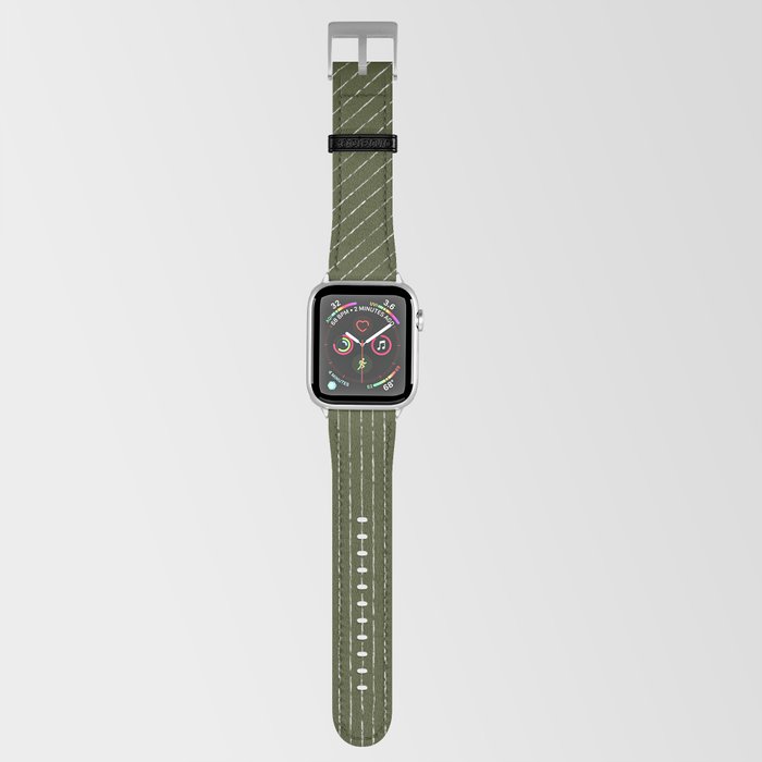 Lines (Olive Green) Apple Watch Band