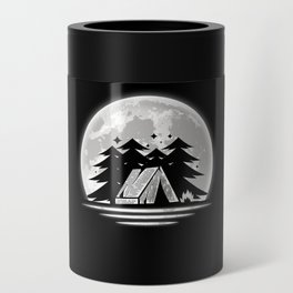 Camp Camping Camper Moon Can Cooler