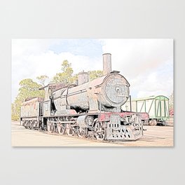 Rusting Steam Train Canvas Print