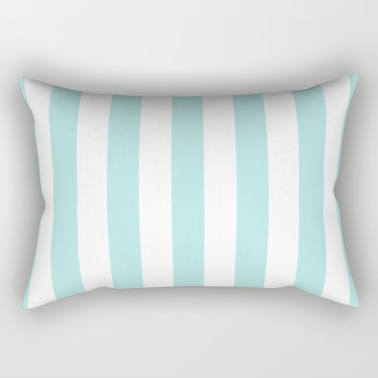 Aqua Stripes vertical- Beautiful maritime pattern Rectangular Pillow