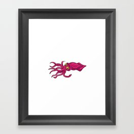 Squid Fish Octopus Kraken Marine Biology Framed Art Print