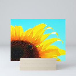 Yellow Sunflower Stretching in the Summer Sun Mini Art Print