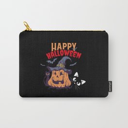 Happy Halloween Cat Pumpkin Carry-All Pouch