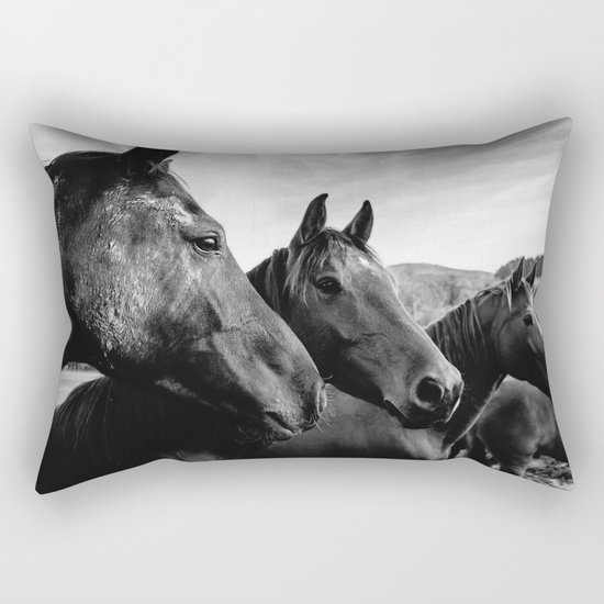 Horse heads Rectangular Pillow